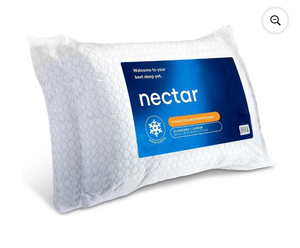 lot 6013 image: Nectar 2-Pack Cooling Down Alternative Microfiber Pillows, StandardQueen Size - Retail $25