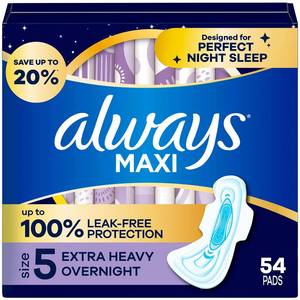 lot 6023 image: Always Maxi Overnight - Extra Heavy - 54 Count