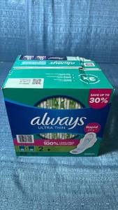 lot 6024 image: Always Ultra Thin Rapid Dry Long Super Pads - 92 Count