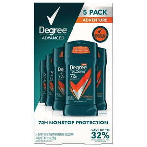 lot 6040 image: Degree for Men Advanced Antiperspirant Adventure 2.7 Ounce (5 Pack)