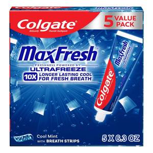 lot 6042 image: Colgate Max Fresh Toothpaste Cool Mint 7.3 Ounce INCOMPLETE