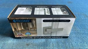 lot 6066 image: Ticonn Square Style Door Handle - Modern Front Mount