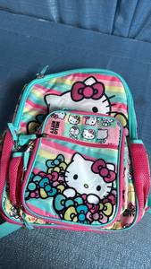 lot 7036 image: Hello Kitty Striped Kids Backpack - Retail $25