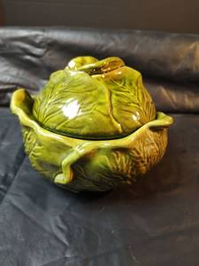 lot 209 image: Holland Green Ceramic Cabbage Soup Tureen with Lid