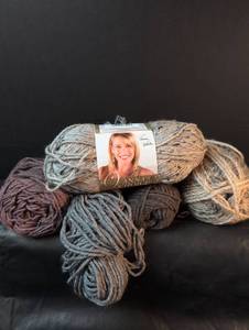 lot 220 image: Lion Brand Yarn Set with Crochet Cloche Pattern