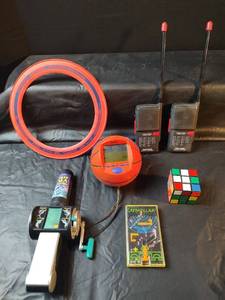lot 371 image: Vintage Toys, Radical Deep Sea Fishing, Catch a Caterpillar Pocket Game, Radio Shack Walkie Talkies, Scenario Basketball Game and More