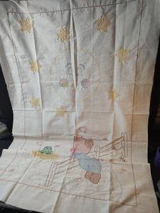 lot 408 image: Handstitched Nursery Quilt Top