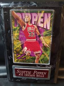 lot 461 image: 1990s Scottie Pippen Chicago Bulls Basketball Card, 4.5 x 6.5
