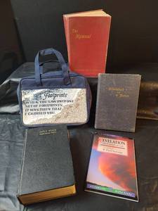 lot 467 image: Vintage 1936 Mennonite German Hymnal and Bible Collection, English to German Holy Bible