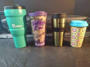 lot 509 image: Mixed Travel Tumblers Collection - Bubba, Kansas State & Eddie Bauer and More