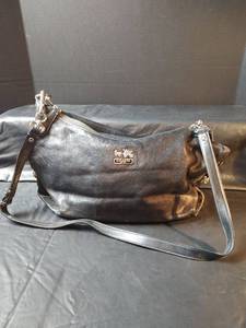 lot 545 image: Coach Madison Black Leather Shoulder Bag