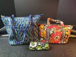 lot 554 image: Vera Bradley Quilted Handbag Collection with Eye Glass Case