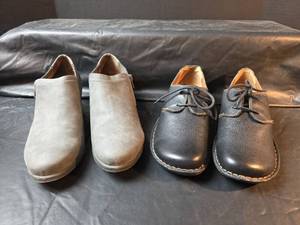 lot 600 image: Bolo Leather Oxford Shoes Size 9M and Natural Soul Ankle Boots Size 9.5M (both new)