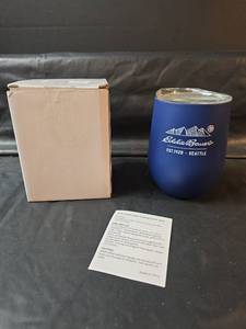 lot 622 image: NIB Eddie Bauer Double Wall Stainless Steel 12oz. Mug
