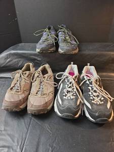 lot 638 image: Athletic Shoes Collection - Skechers, Asics, and New Balance Size 9.5-10