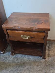 lot 736 image: Oklahoma Furniture Company Bedside Table with Brass Handle