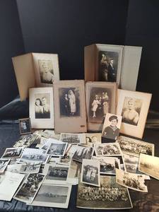 lot 738 image: 1940s Family Photo Collection with Military Portraits