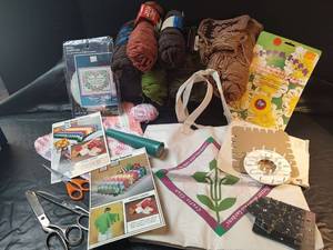 lot 741 image: Craft Supply Lot - Yarn, Patterns and Tools