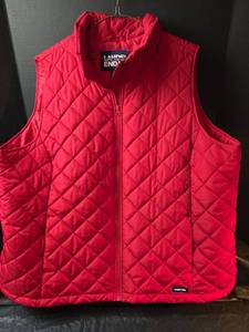 lot 782 image: Lands End Red Quilted Puffer Vest Size 3X