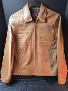 lot 793 image: Cole Haan Tan Leather Jacket Size Medium