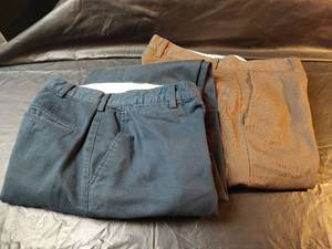 lot 826 image: St. Johns Bay and Harbor Pants, Brown Pair 34x34, Harbor Missing Size