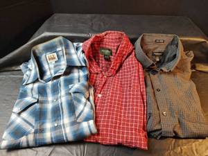 lot 829 image: Plaid Shirt Collection, Size Large