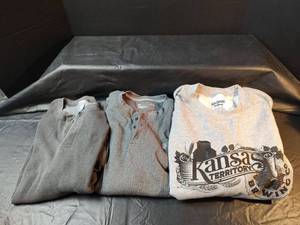 lot 831 image: Kansas Territory Brewing Sweatshirt XL & Henley Large Lot