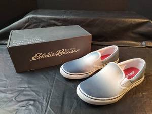 lot 861 image: New Eddie Bauer W. Haller Slip On Navy Gradient Sneakers