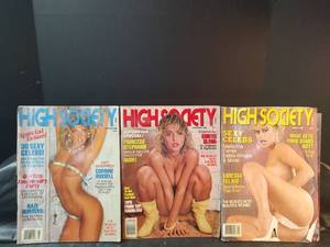 lot 881 image: High Society Magazine Collection 1985-1987