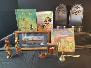 lot 899 image: Noahs Ark Collection with Disney Books, Tin Sconces and More