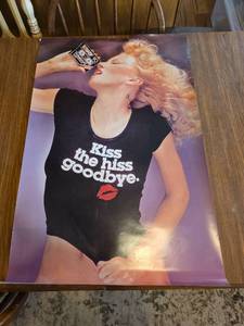 lot 922 image: 1980s Kiss the Hiss Goodbye Advertisement Poster