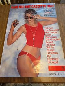 lot 923 image: A&M Red Hot Cassette Sale Promotional Poster