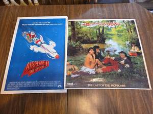 lot 930 image: Airplane II The Sequel (1982) Movie Poster and Bow Wow Wow -  The Last of the Mohicans Movie Poster