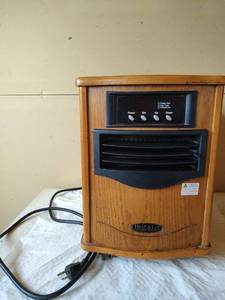 lot 1016 image: Heat-A-Lot Infrared Space Heater with Wood Cabinet
