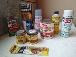 lot 1038 image: Wood Finishing Supply Lot - Mixed Brands