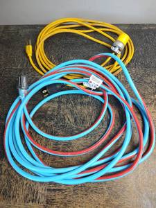 lot 1057 image: Heavy Duty Extension Cord Set, One with Channel Lock