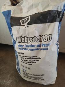 lot 1074 image: DAP Webpatch 90 Floor Leveler and Patch, 12 bag