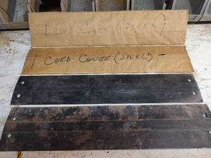 lot 2018 image: 4 Steel Cord Cover Plates, 19 x 4