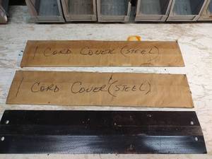 lot 2019 image: 3 Steel Cord Cover Plates, 9 x 4