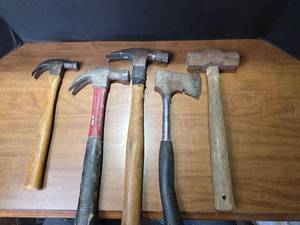 lot 1517 image: Collection of Used Hammers and Tools