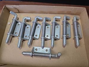 lot 1565 image: Industrial Spring Loaded Door Latches - Set of 8