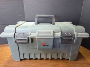 lot 1596 image: Plano Tool Box with Electrical Components and Tools