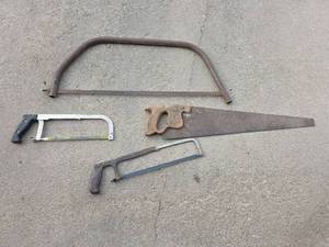 lot 1621 image: Hand Saw Collection - Wooden and Metal Saws