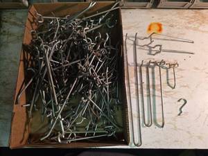 lot 2027 image: Metal Pegboard Hooks Lot - Store Fixtures