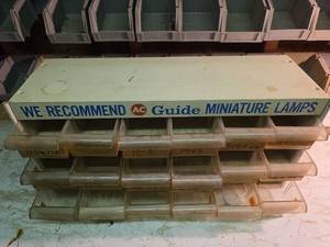 lot 2029 image: AC Guide Miniature Lamp Display Cabinet