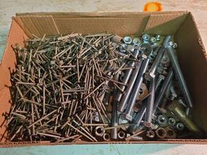 lot 2037 image: Mixed Hardware Lot - Nails, Bolts and Nuts