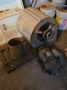 lot 2047 image: Industrial Squirrel Cage Blower Fan and Hoover Motor - Untested