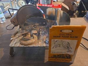 lot 2054 image: Rival Electric Food Slicer Model 1030V (Needs a new cord)