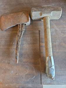 lot 2082 image: Axe Head and Sledge Hammer