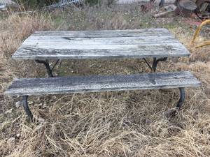 lot 3041 image: Picnic Table- Still pretty solid
